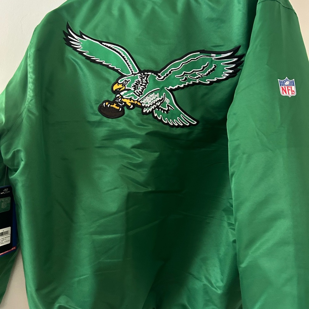 NFL Philadelphia Eagles Jacket Men’s Size medium. Kelly Green. New with tags. - Picture 2 of 6
